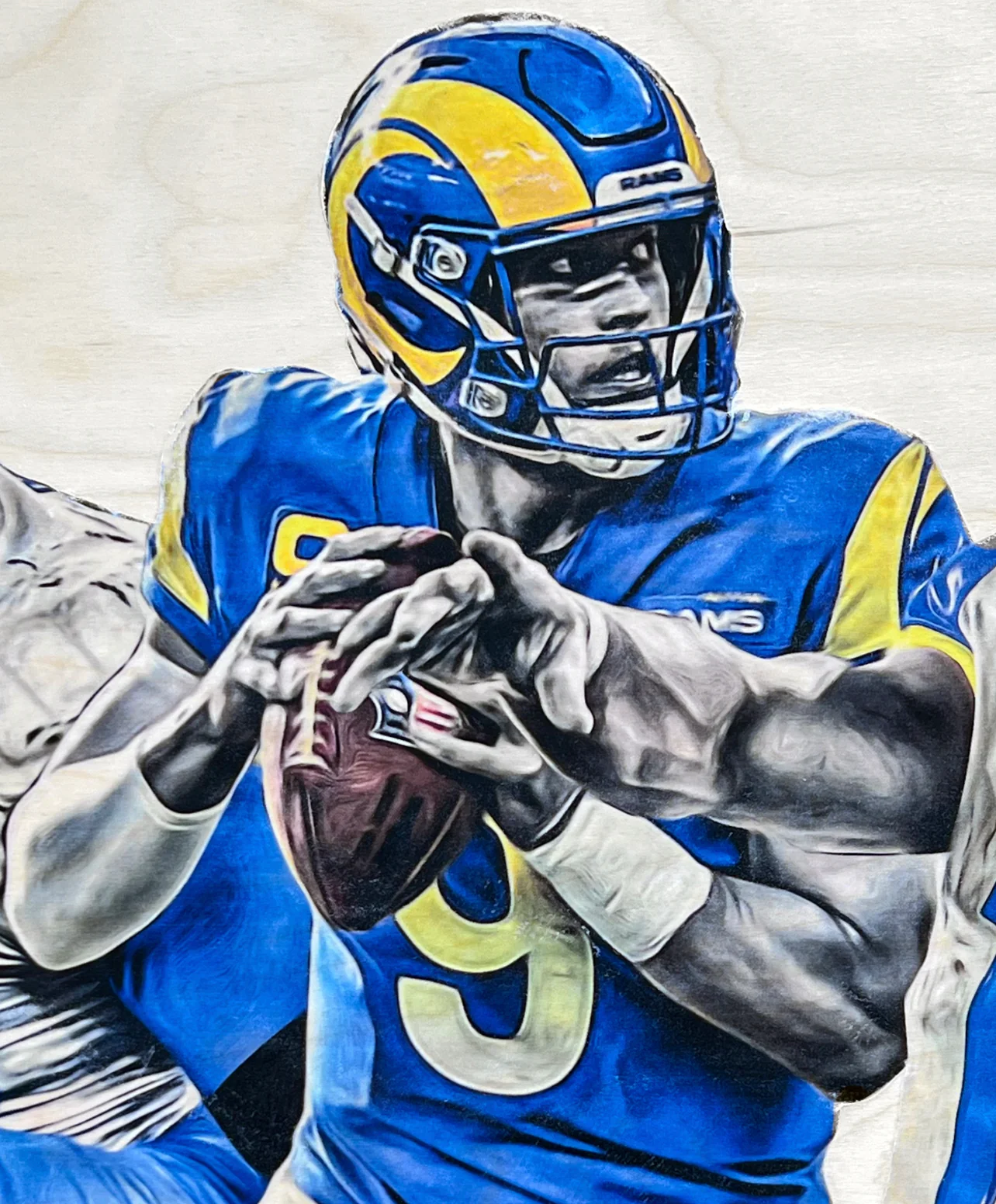 "Rams House - Football Champs" (Featuring Stafford, Kupp, Donald and Ramsey) Los Angeles Rams - Print - Image 3