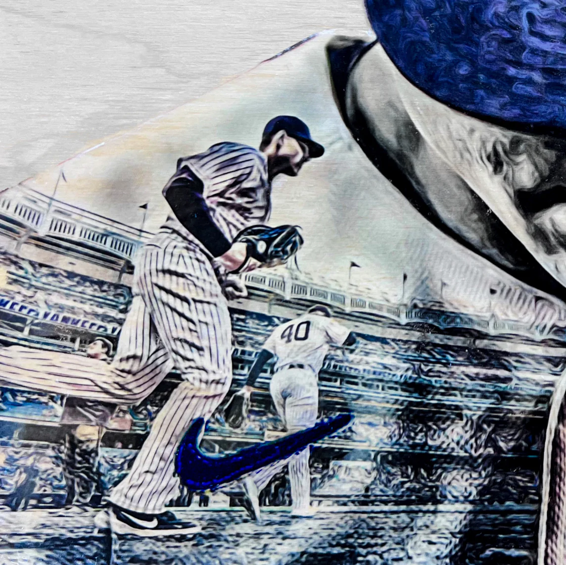 "Rizzo" (Anthony Rizzo) New York Yankees - 1/1 Original on Wood - Image 2