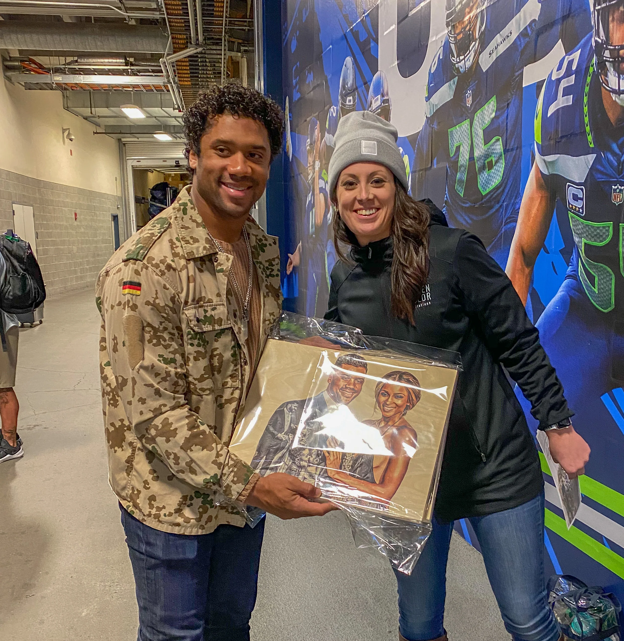 "Russ" (Russell Wilson) Seattle - Football Print - Image 3