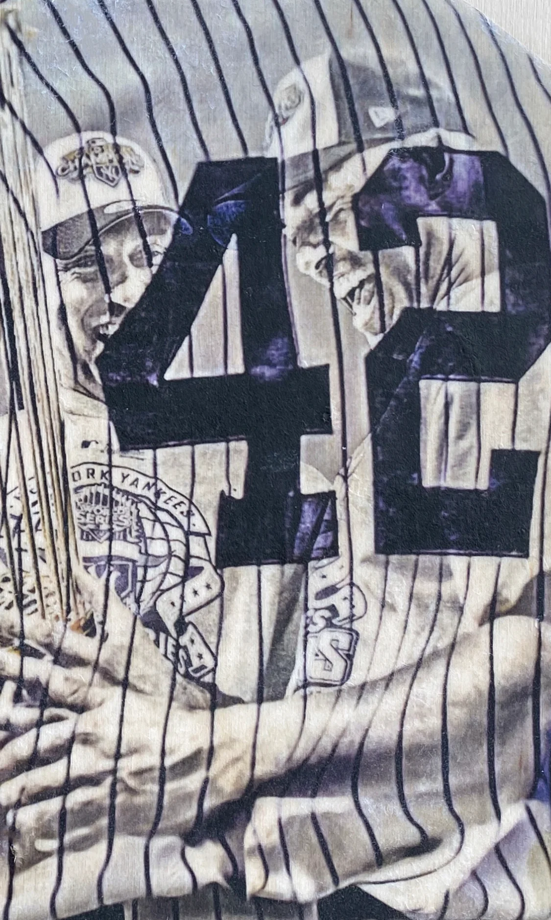 "Sandman" (Mariano Rivera ft. Derek Jeter) New York Yankees - 1/1 Original on Wood - Image 2