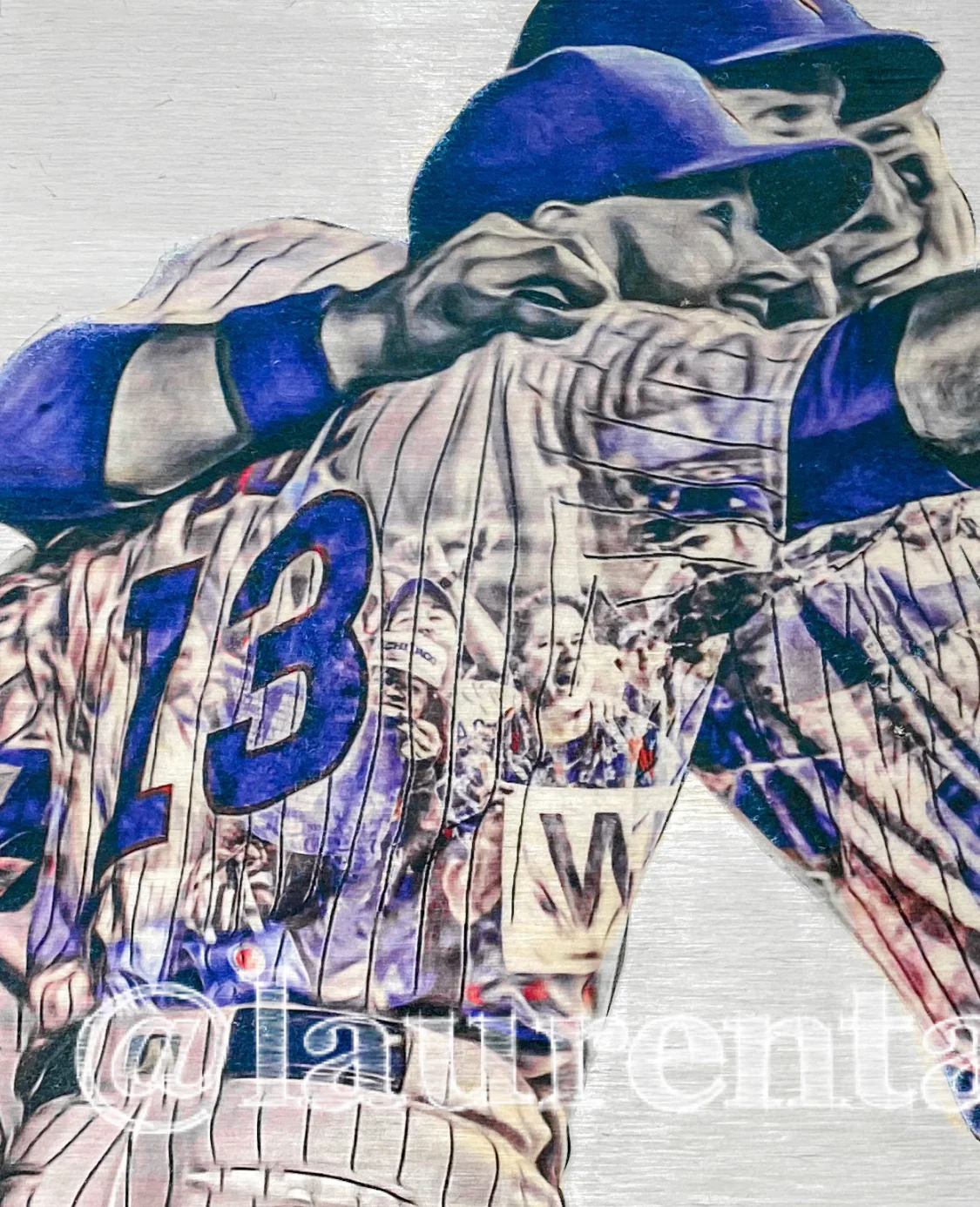 "Selfie" (Baez, Rizzo, Zobrist, Bote) Chicago Cubs - Officially Licensed MLB Print - Limited Release - Image 3