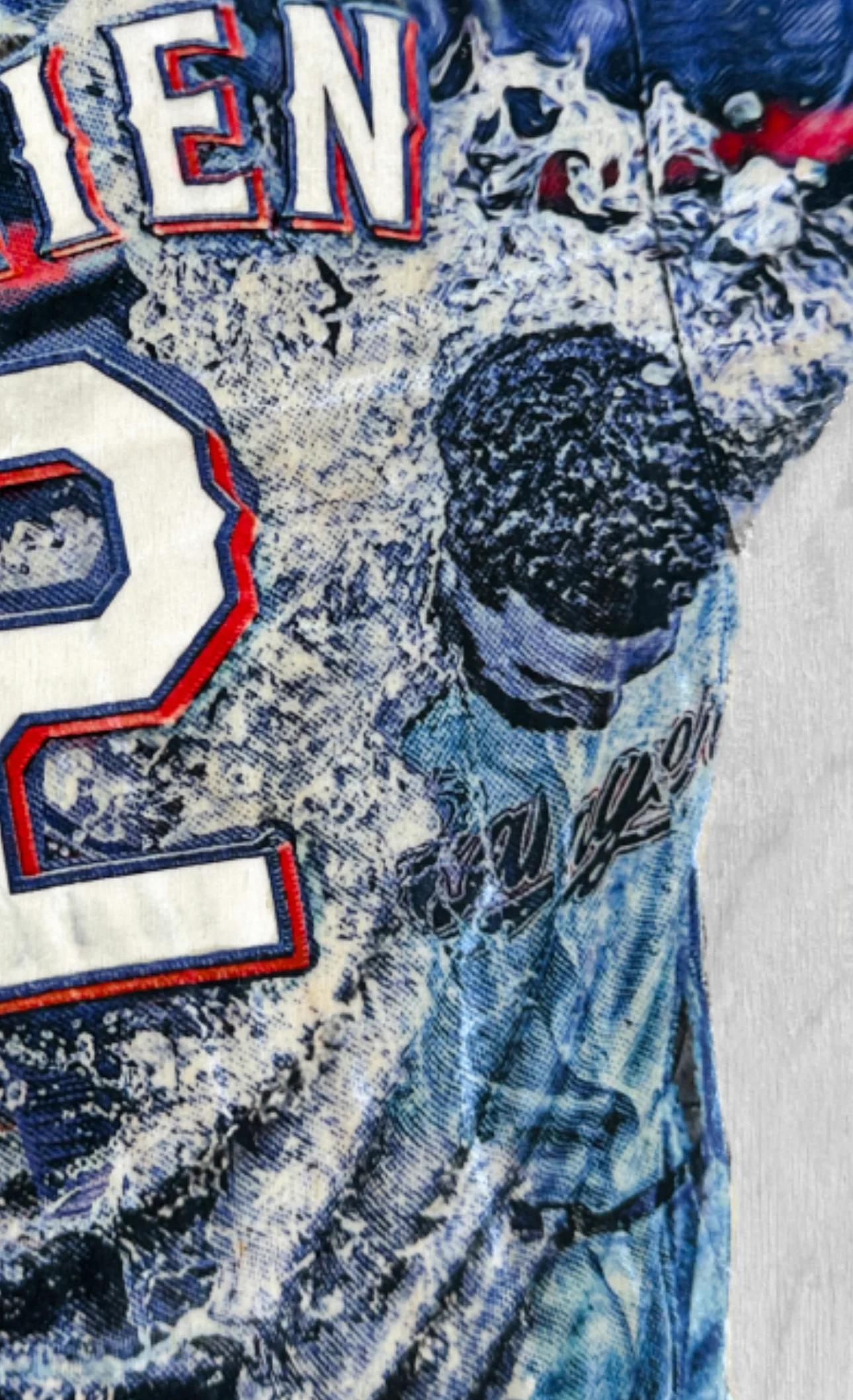 "Semien" (Marcus Semien) Texas Rangers - 1/1 Original on Wood - Image 2