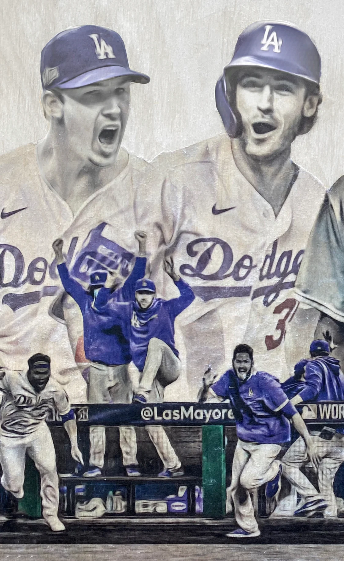 "Seven" (Los Angeles Dodgers) 2020 World Series Champions - Officially Licensed MLB Print - Commemorative TEAL SIGNATURE Limited Release /10 - Image 3