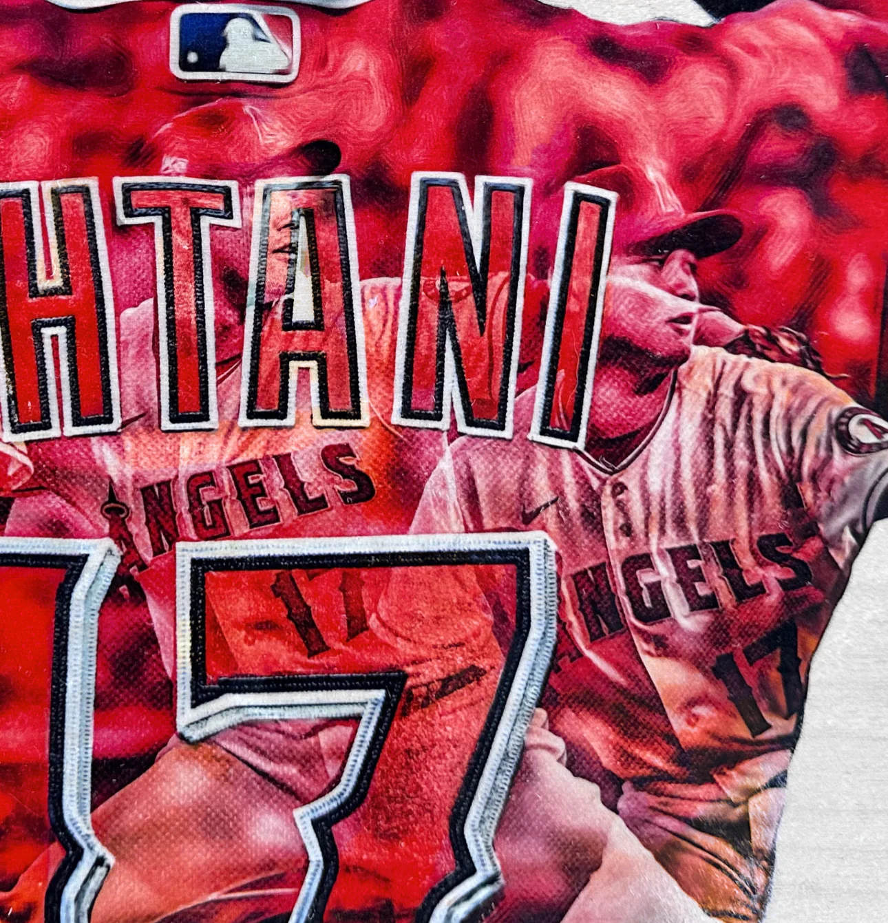 “Sho Time" (Shohei Ohtani) Anaheim Angels - 1/1 Original on Wood - Image 3