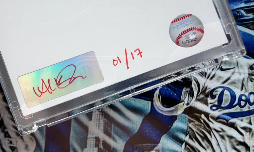 Shohei Ohtani MLB Collectible 4x6 Art Slab Set — Complete Collection Box Set (6 Slabs) /17 Red Artist Autograph - Image 3