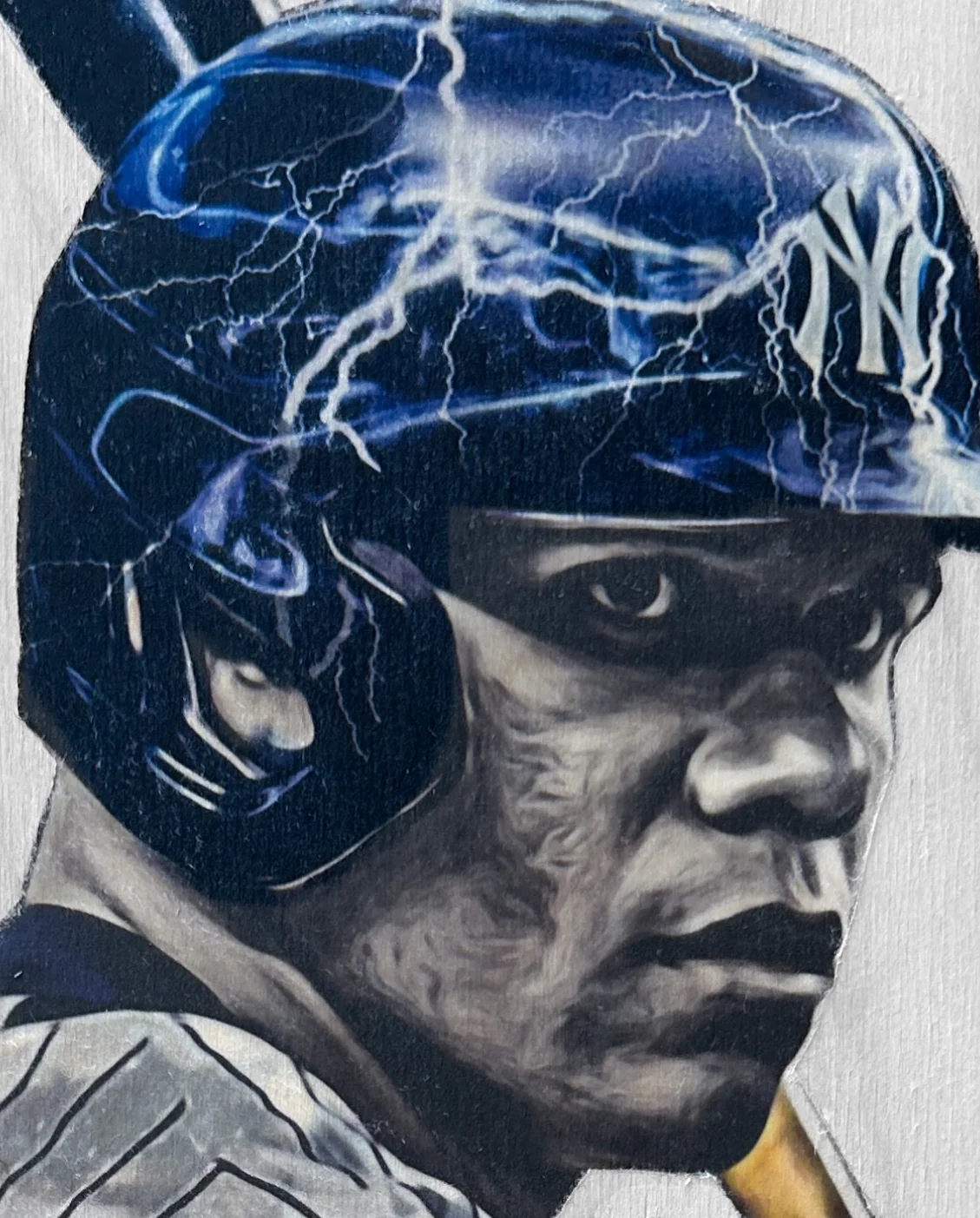"Soto Pacheco" (Juan Soto) New York Yankees - 1/1 Original on Wood - Image 3