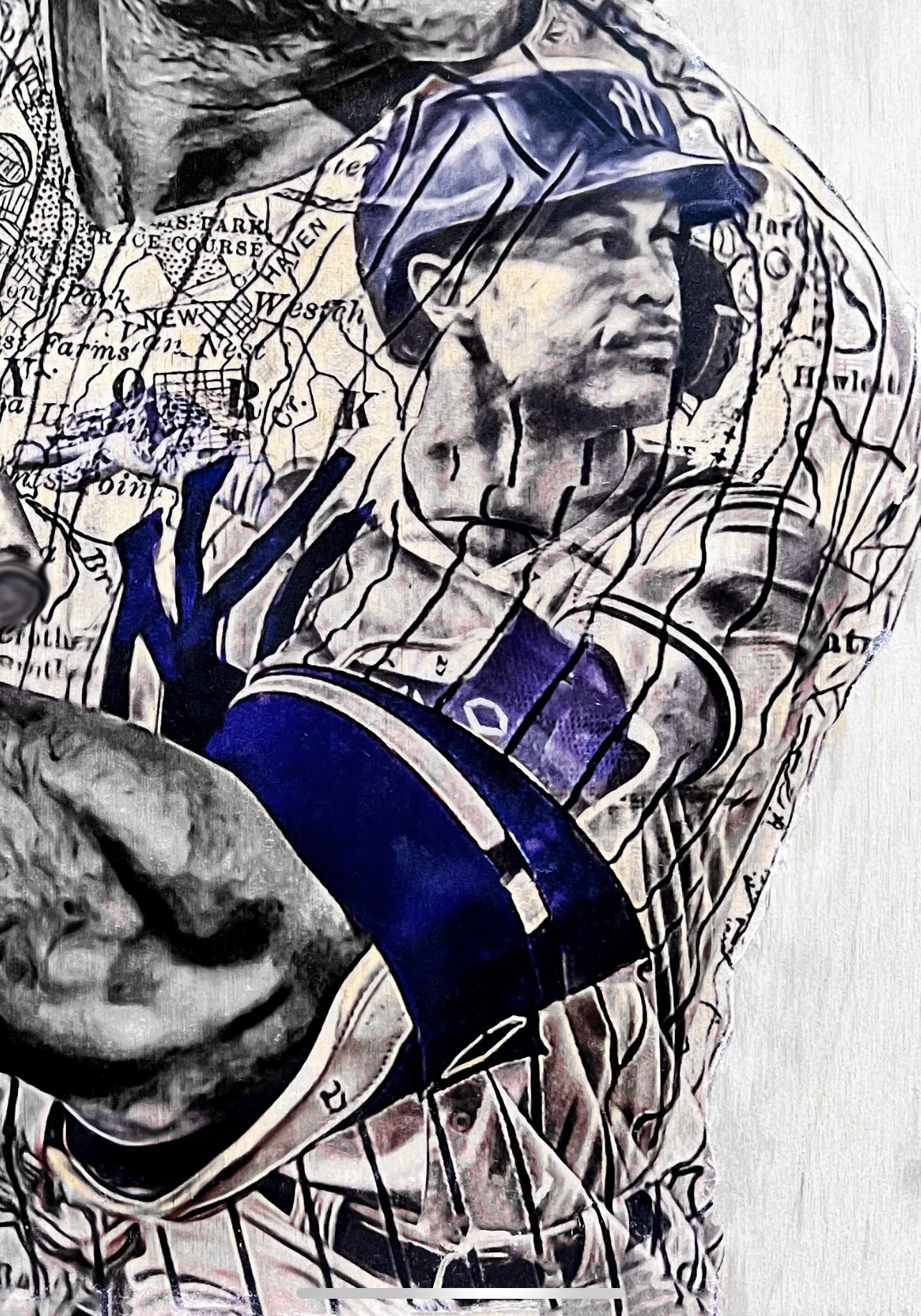 "Stanton" (Giancarlo Stanton) New York Yankees - 1/1 Original on Wood - Image 3