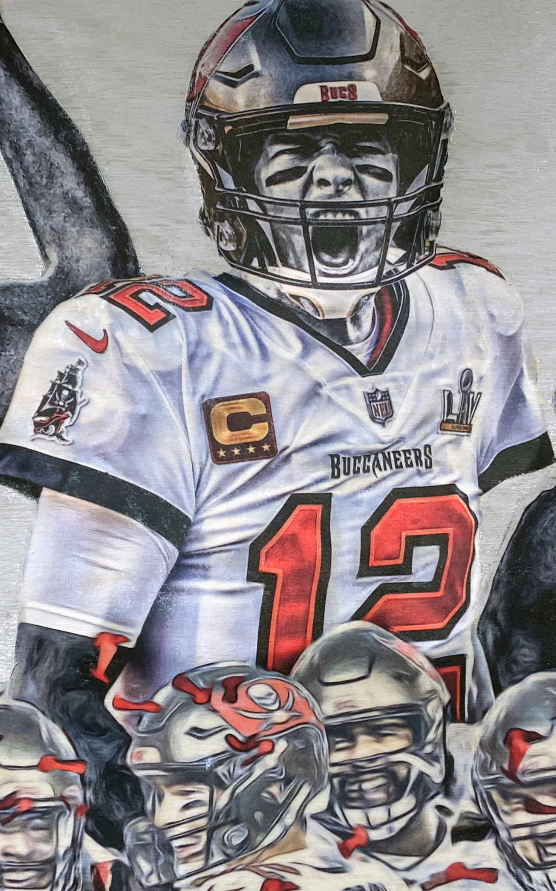 "Football Champions" (Featuring Brady, Gronkowski and Fournette) Tampa Bay - Print - Image 3