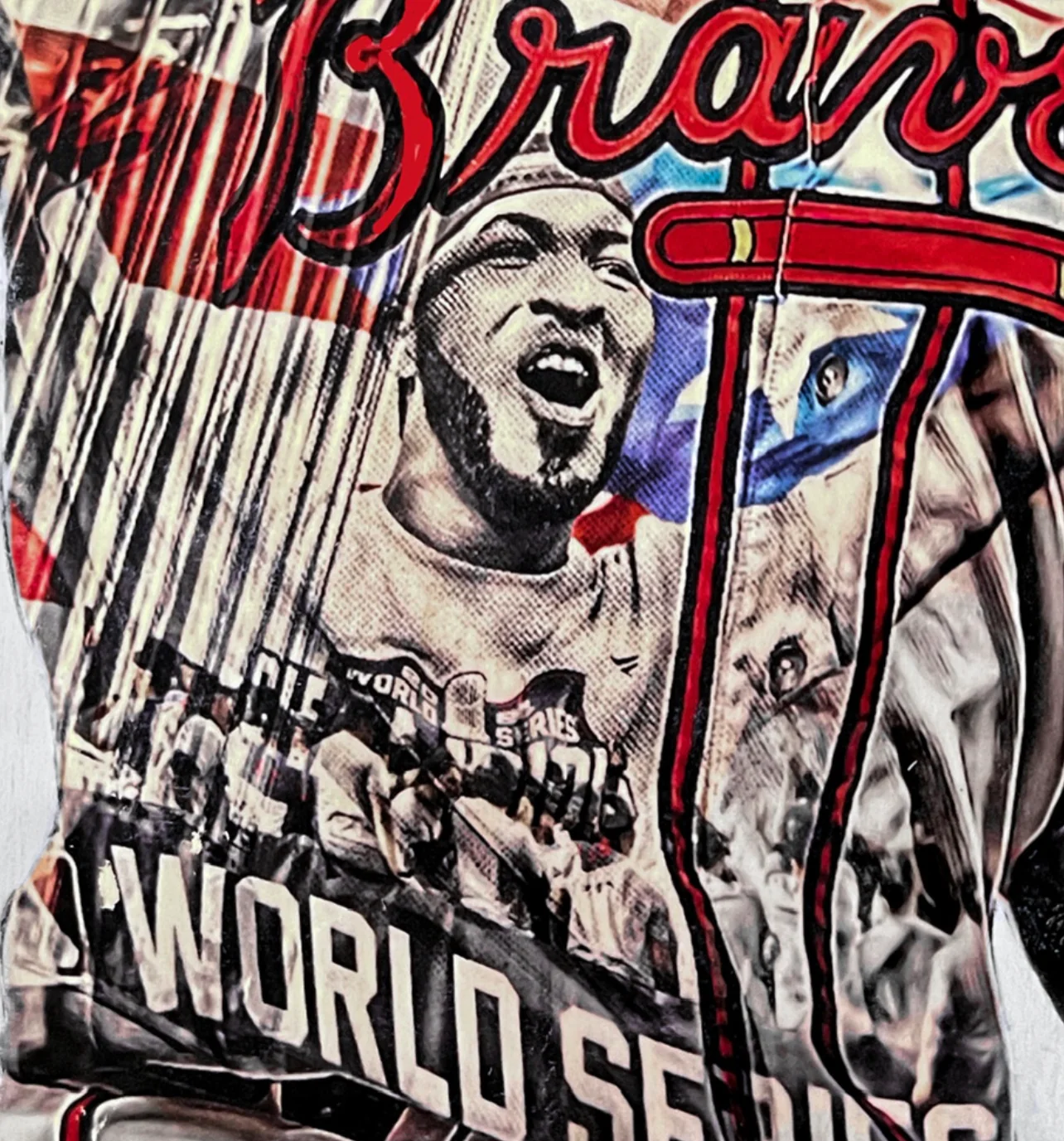 "Super Rosario" (Eddie Rosario) Atlanta Braves 2021 World Series Champions - Officially Licensed MLB Print - Limited Release /500 - Image 2