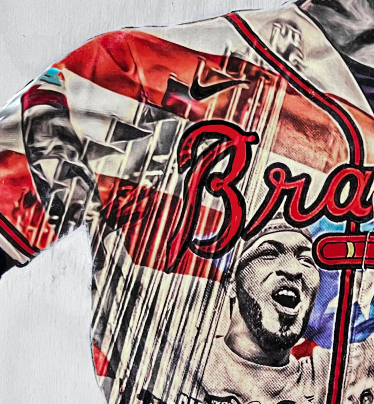 "Super Rosario" (Eddie Rosario) Atlanta Braves 2021 World Series Champions - Officially Licensed MLB Print - Limited Release /500 - Image 3