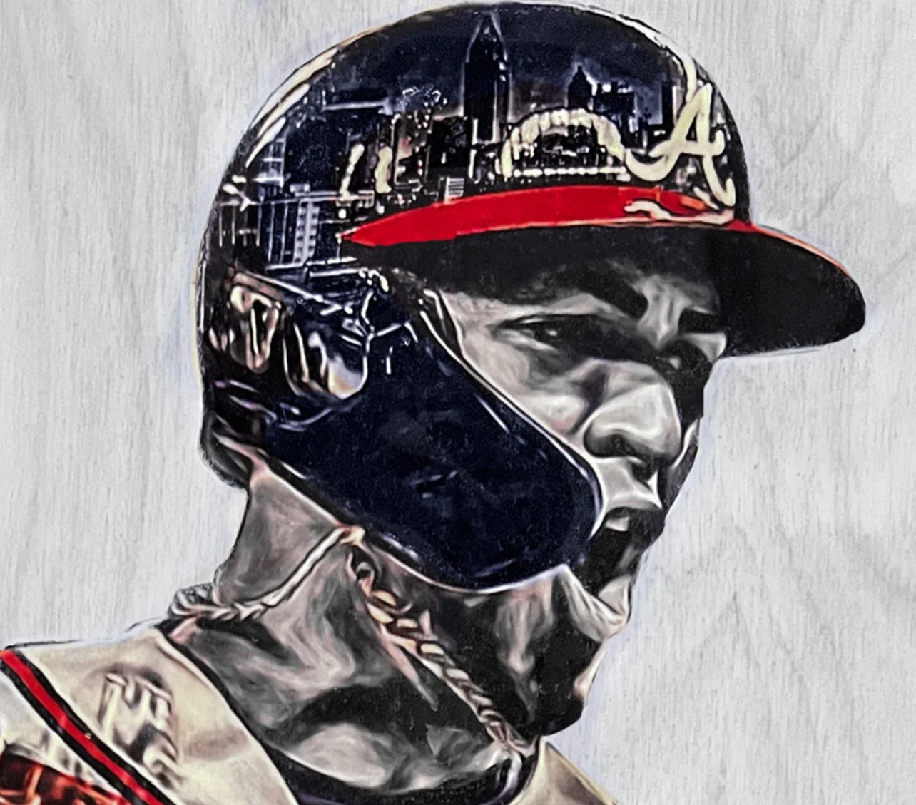 "Super Rosario" (Eddie Rosario) Atlanta Braves 2021 World Series Champions - Officially Licensed MLB Print - Limited Release /500 - Image 4