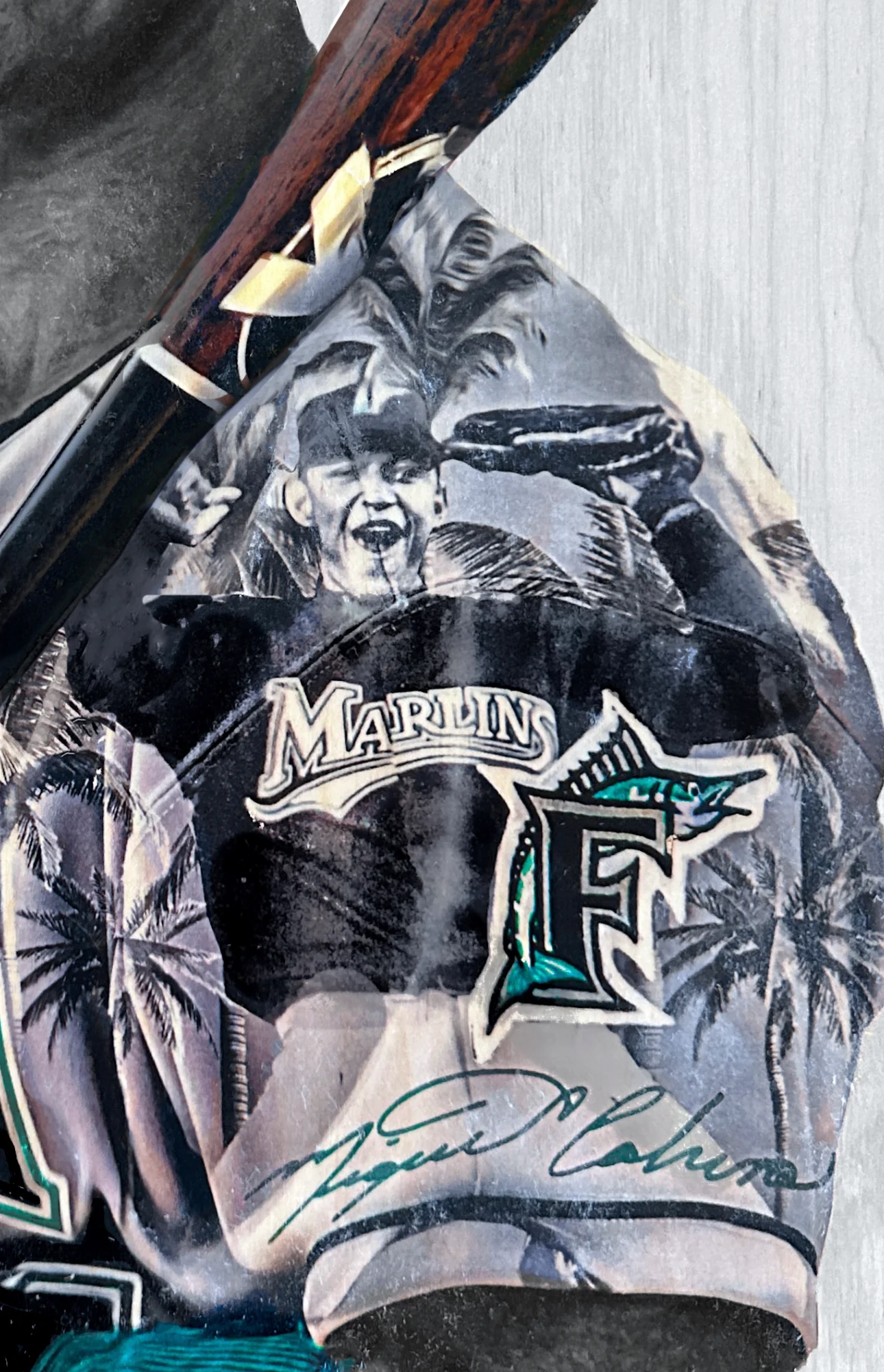 "The Beginning" (Miguel Cabrera) Florida/Miami Marlins - 1/1 Original on Wood - Image 2
