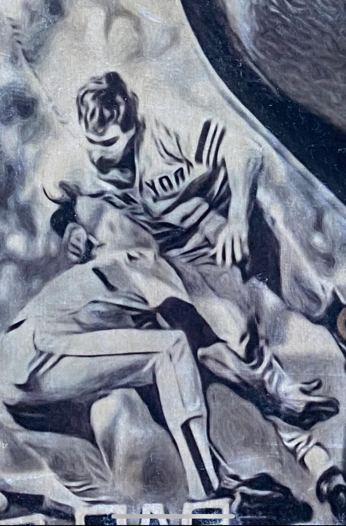 "The Hit Man" (Don Mattingly) New York Yankees - 1/1 Original on Wood - Image 2