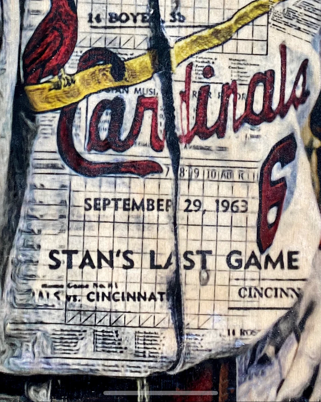 "The Man" (Stan Musial) St. Louis Cardinals - 1/1 Original on Wood - Image 3