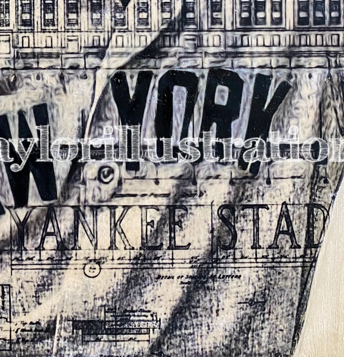 "The Mick" (Mickey Mantle) New York Yankees - 1/1 Original on Birchwood - Image 2