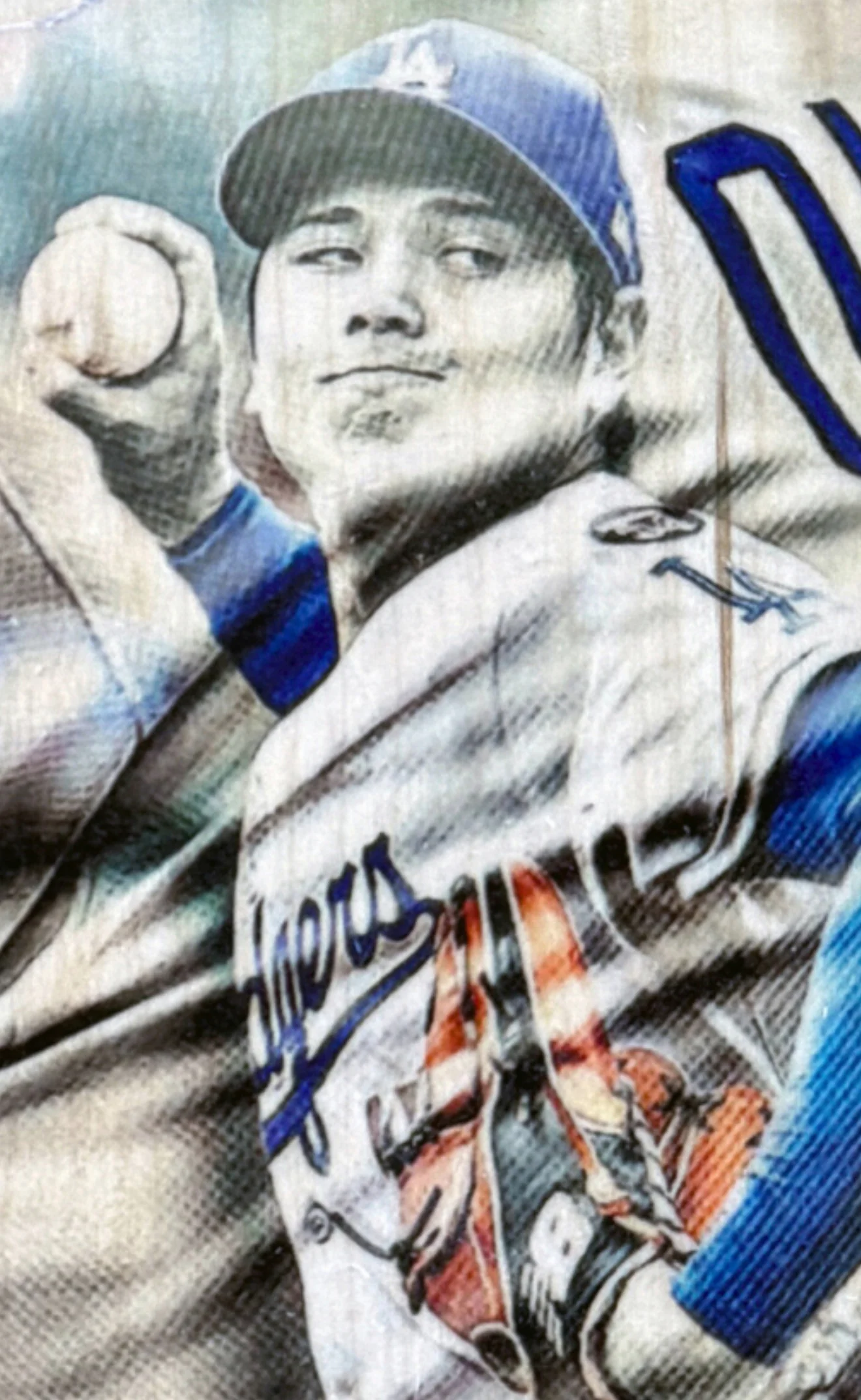 "The Unicorn" (Shohei Ohtani) Los Angeles Dodgers - Officially Licensed MLB Print - Limited Release METALLIC GOLD ARTIST AUTO 1/1 - Image 3