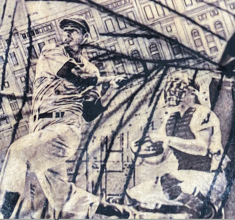 "The Yankee Clipper" (Joe DiMaggio) New York Yankees - 1/1 Original on Birchwood - Image 3