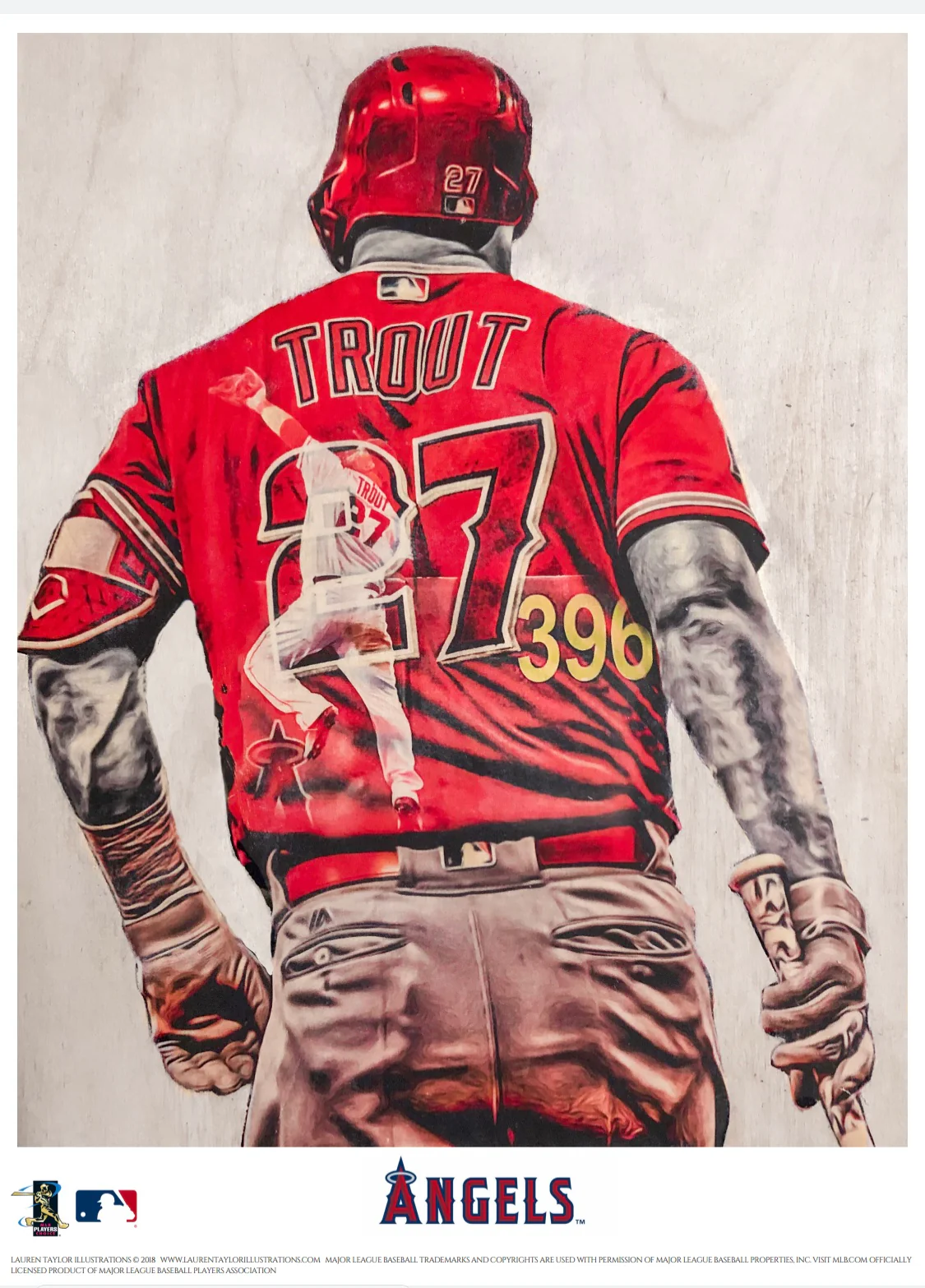 "WAR Lord" (Mike Trout) - Officially Licensed MLB Print - Limited Release - Image 2