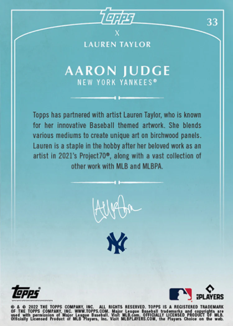 Wave 2 - Lauren Taylor X Topps - Complete Artist Autographed Set w/Bonus Item - Image 6