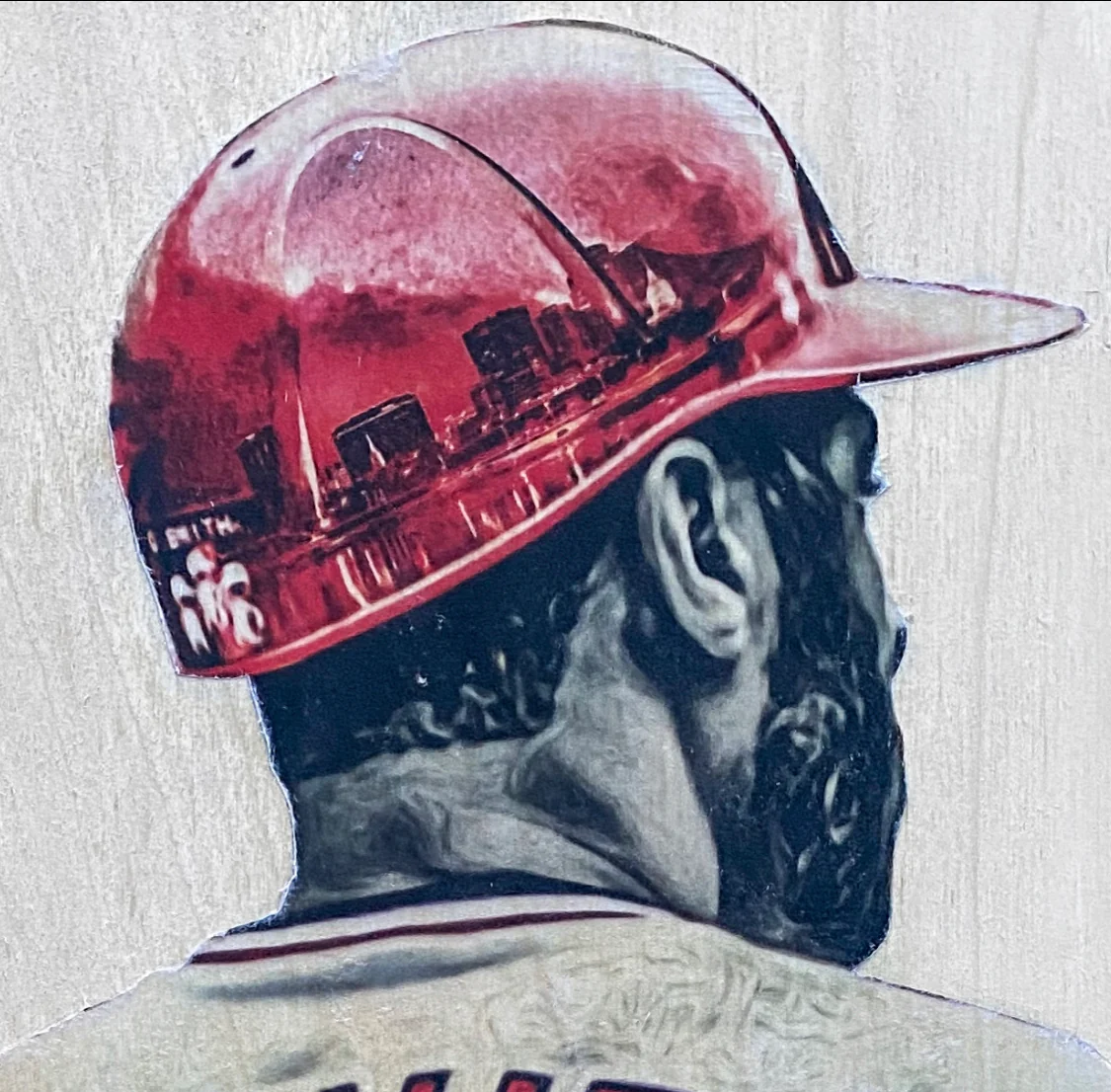 "The Wizard" (Ozzie Smith) St. Louis Cardinals - 1/1 Original on Wood - Image 3