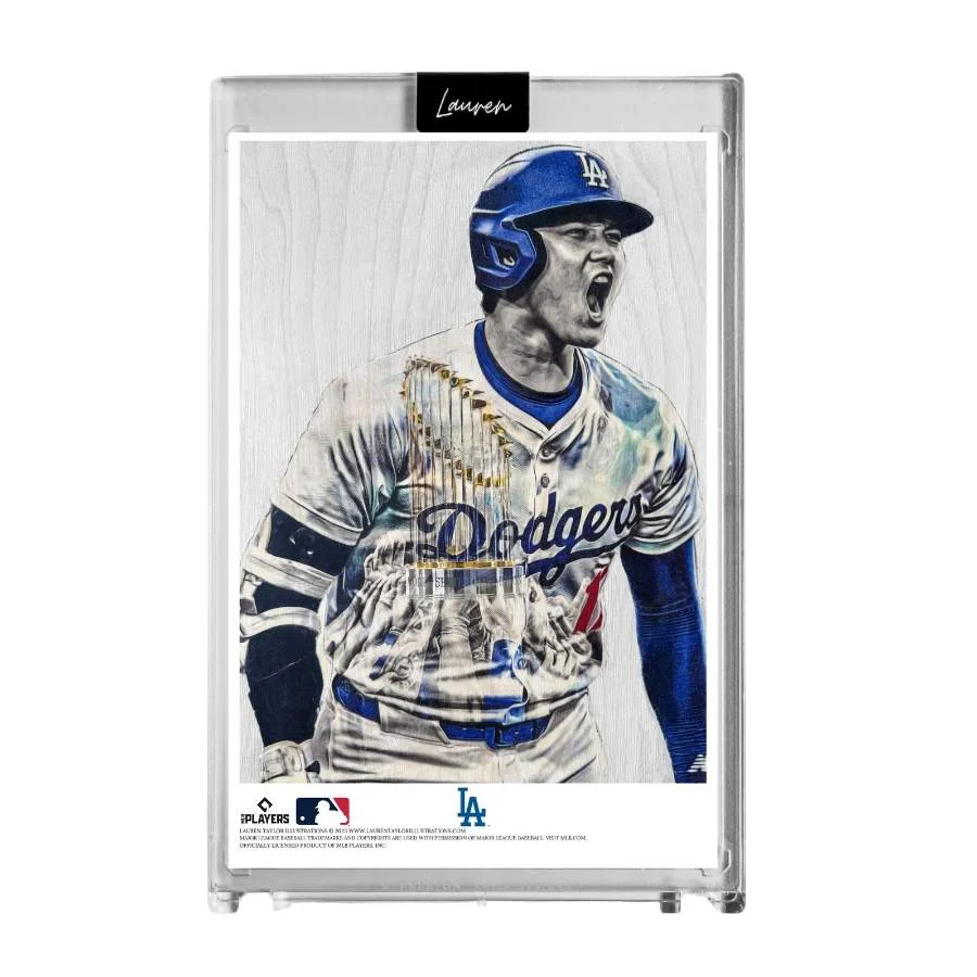 "World Series Shohei Ohtani" MLB Print Collectible 4x6 Art Slab - /25 Artist Autograph - Image 3